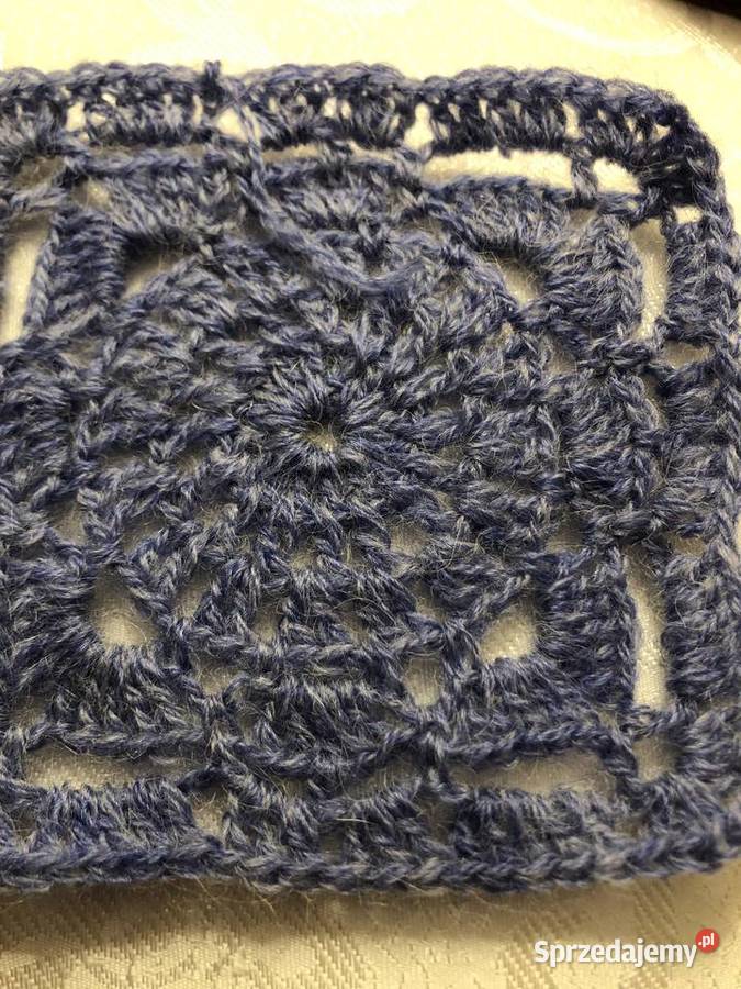 Kwadraty babunina szydełku plednarzutapoduszka Zegrze