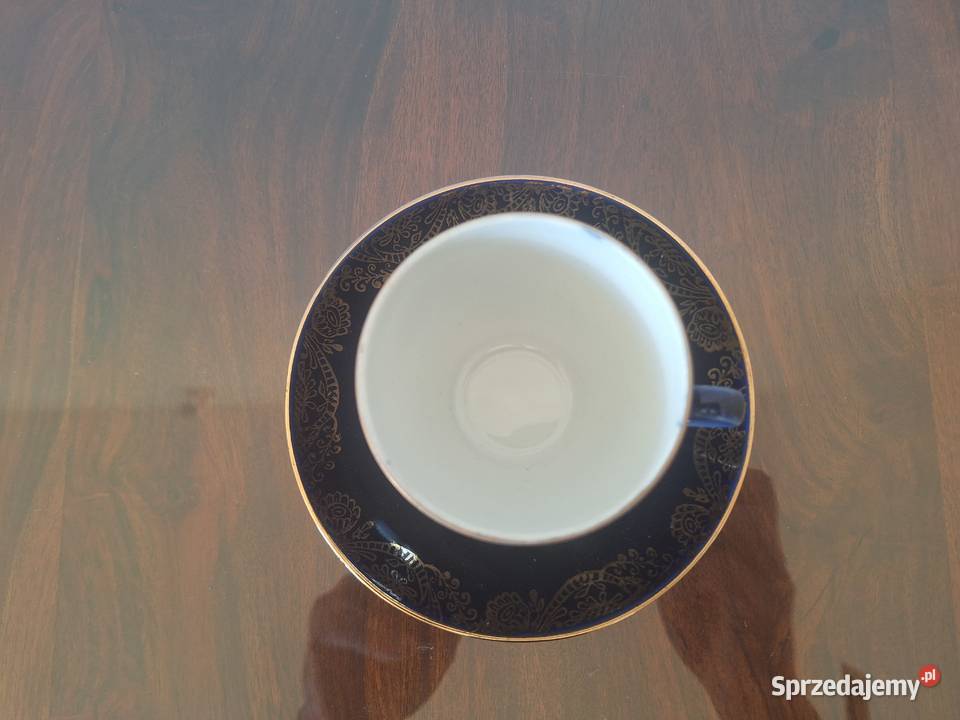 Łomonosow Filiżanka Duo Kobalt Złocenia o ZSRR 6 pomorskie Gdańsk