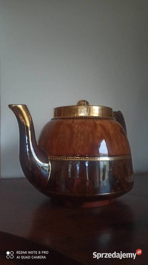 Dzbanek do herbaty Złocony Bez sygnatury Porcelana i szkło Gdańsk