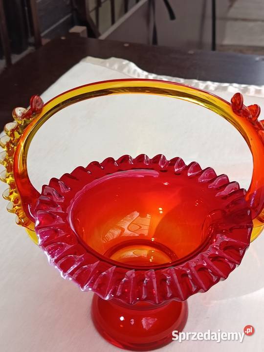Koszyk oranżowy LFiedorowicza Porcelana i szkło
