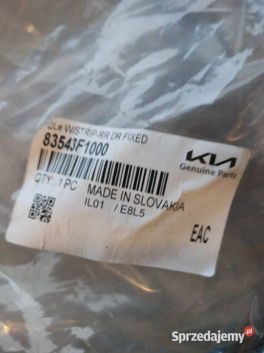 KIA SPORTAGE USZCZELKA SZYBY TYŁ PRAWA Turek