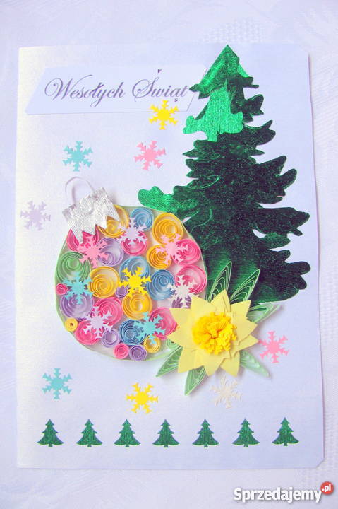 Kartki świąteczne ręcznie robione metodą Rękodzieło Kielce