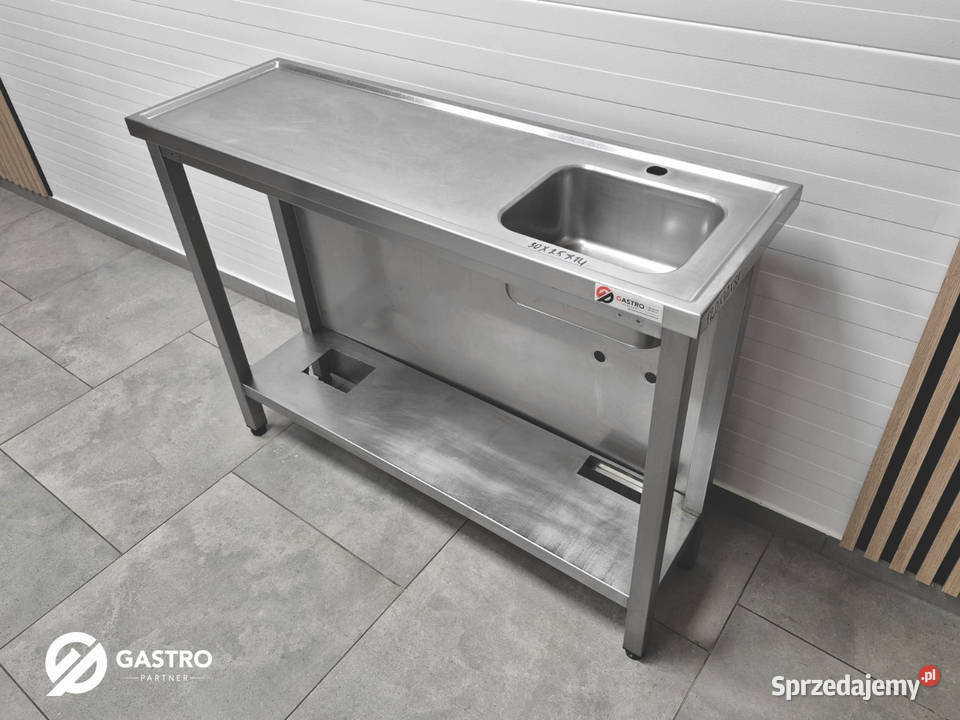 Zlew z półka ze stali nierdzewnej 1200x400x850 Biznes i Przemysł