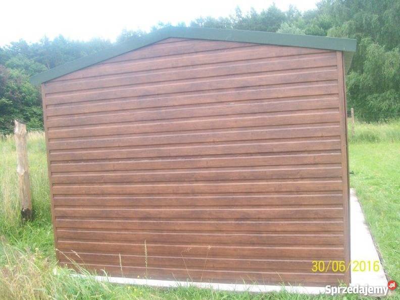 garaż blaszany 6x4 4x6 orzech złoty dąb Limanowa
