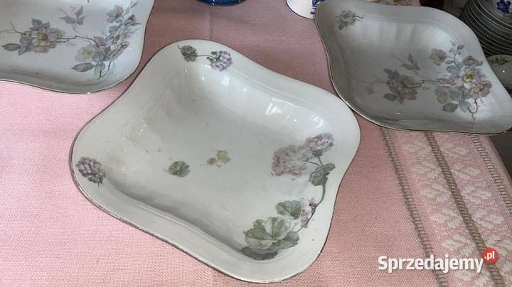 Salaterka kwiaty jabłoni Carl Tielsch Altwasser Porcelana i szkło Gdańsk