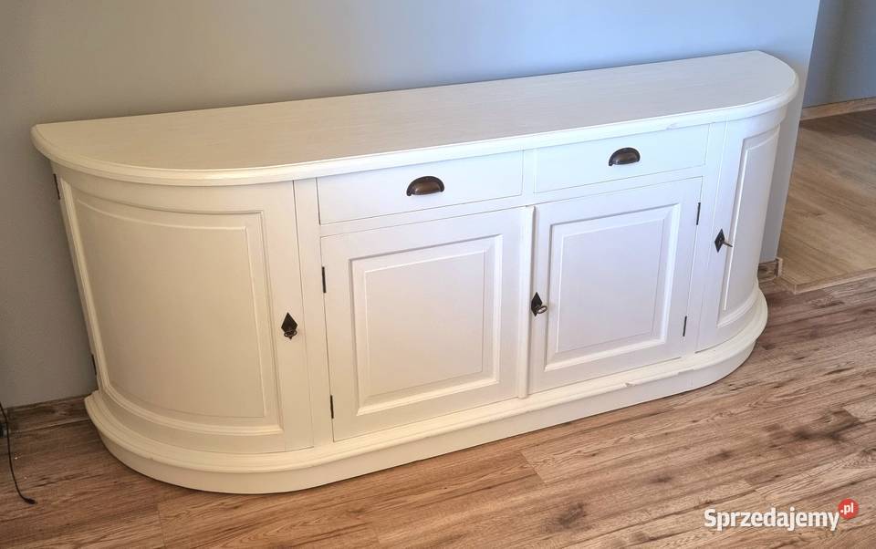 Biała stylizowana komoda drewniana Malbork sprzedam