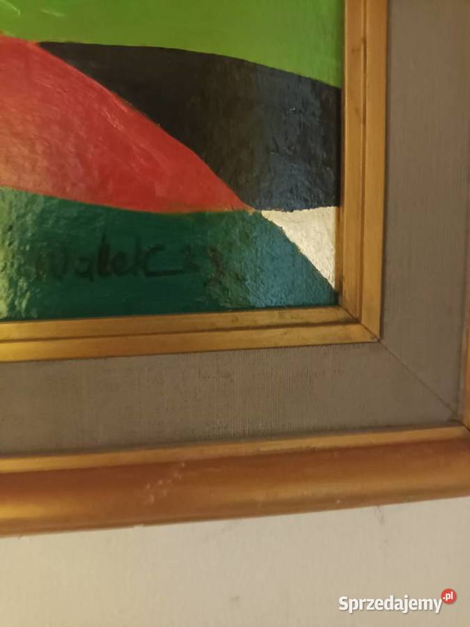 Akt kobiety w kolorstycznym otoczeniu złociste Malarstwo Bielsko-Biała