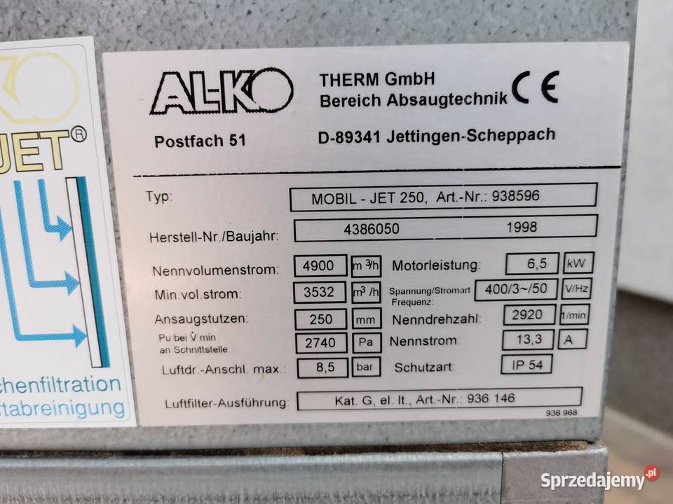 Odciąg trocinwyciąg pyłufiltr samoczyszczący Produkcja opolskie Zdziechowice