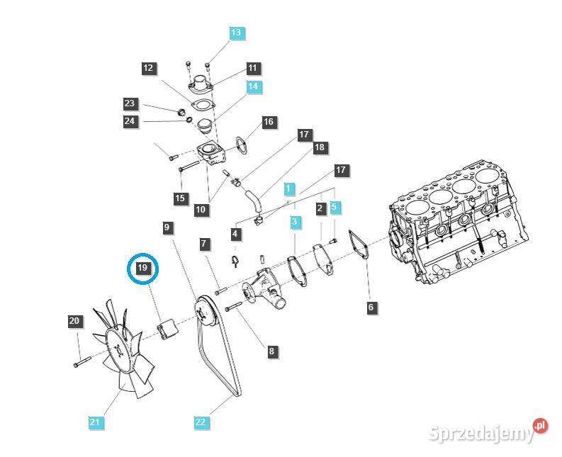 Dystans wentylatora chłodnicy EGQ135 LS Tractor Tajęcina