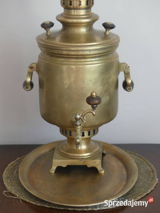 Dekoracyjny samowar braci Woroncow Tuła XIX wiek Antyki Poznań