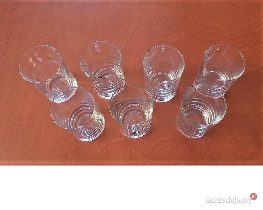 6 literatek z cienkiego przezroczystego szkła Kraków
