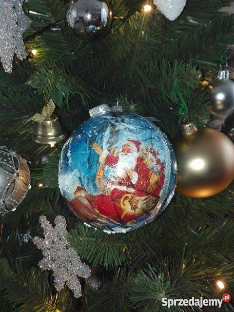 Bombki świąteczne decoupage