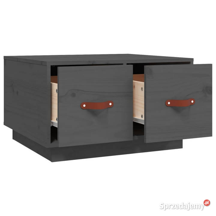 Stolik kawowy szary 60x53x35 lite drewno sosnowe Warszawa