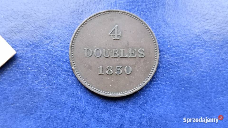 Stare monety 4 doubles 1830 Guernsey Numizmatyka Lesko sprzedam