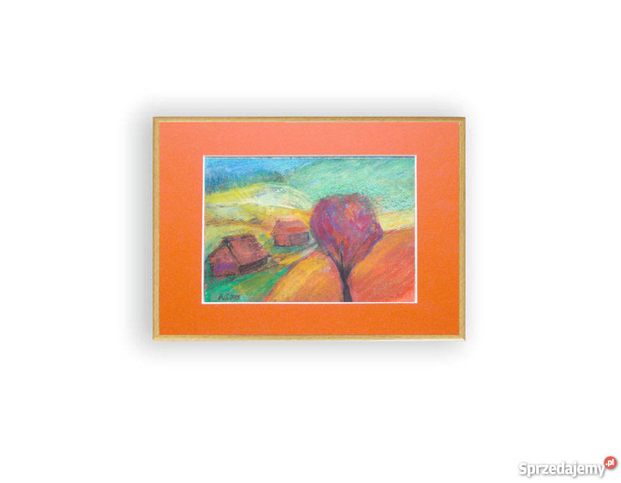 pejzaż jesień jesień obraz malowany ręcznie Bydgoszcz