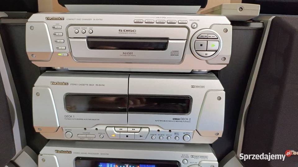 Wieża Technics eh760 komplet 5 głośników i pilot wielkopolskie Kępno