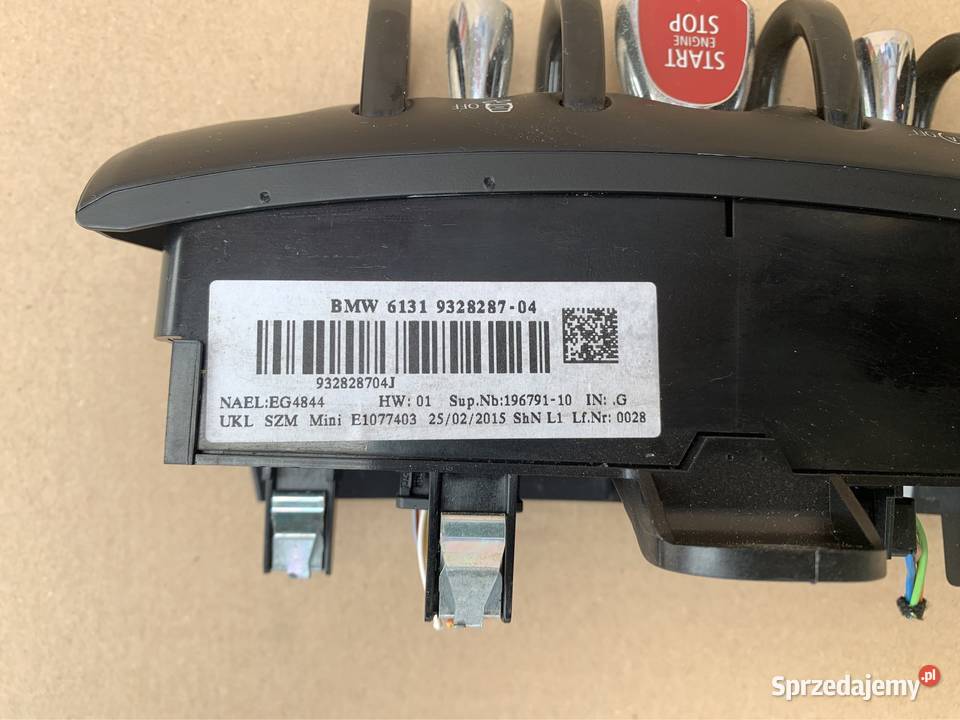 Panel przełącznik start stop 9328287 mini cooper Rok produkcji 2016 Szczecin