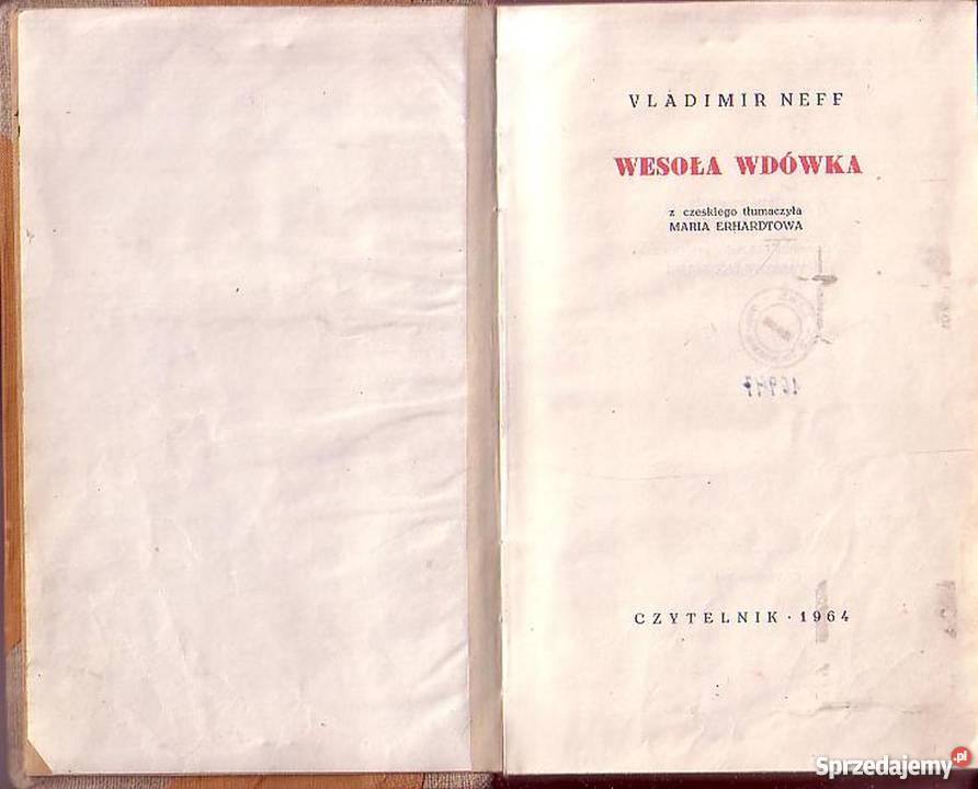 0818 WESOŁA WDÓWKA VLADIMIR NEFF literatura piękna - proza zagraniczna Czyrna