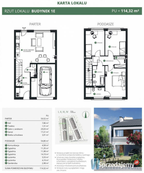 Dom szeregowy Banino Bursztynowa 11432m2