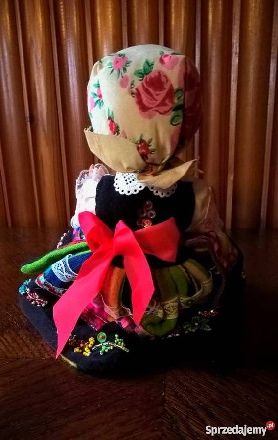 Lalka ludowa łowicki strój regionalny Hand Made Kluczbork