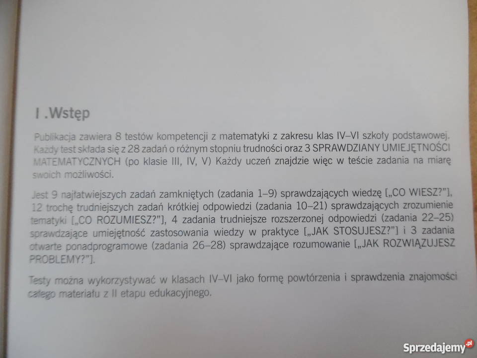 Testy z matematyki kl IVVI Liczę na matematykę Rok wydania 2012 Pozostałe