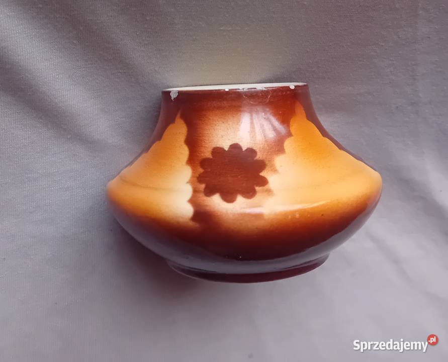 Wazonik art deco spritzdekor Stanislaw Mańczak wielkopolskie
