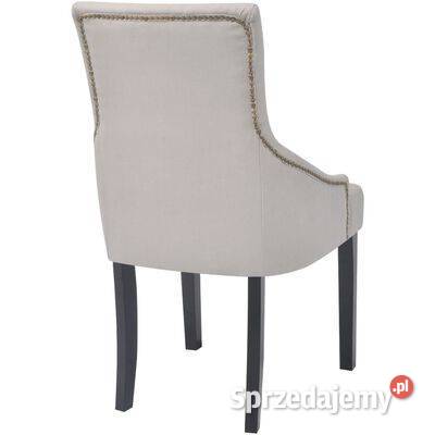 vidaXL Krzesła stołowe 2 kremowa szarość