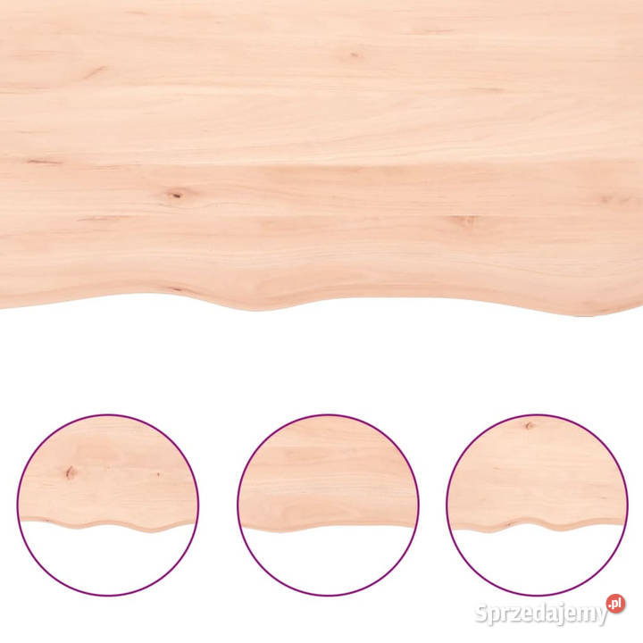 Półka 40x30x2 surowe lite drewno dębowe WM363506 Warszawa