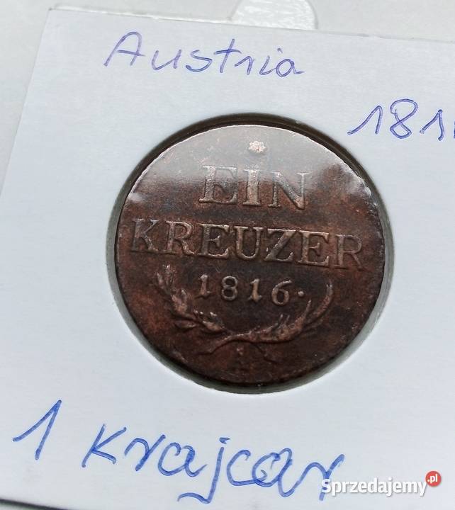 AUSTRIA1 KRAJCAR1816 rA Antyki, Sztuka, Kolekcje mazowieckie Legionowo sprzedam