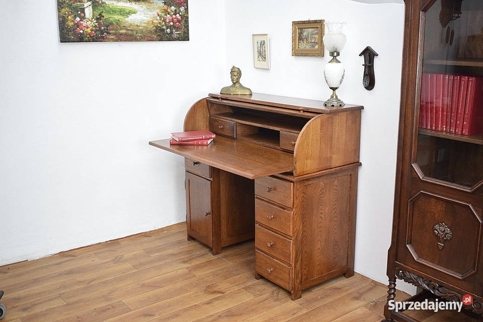 DĘBOWA SEKRETERA Z ROLETĄ BIURKO SEKRETARZYK Świdnica sprzedam
