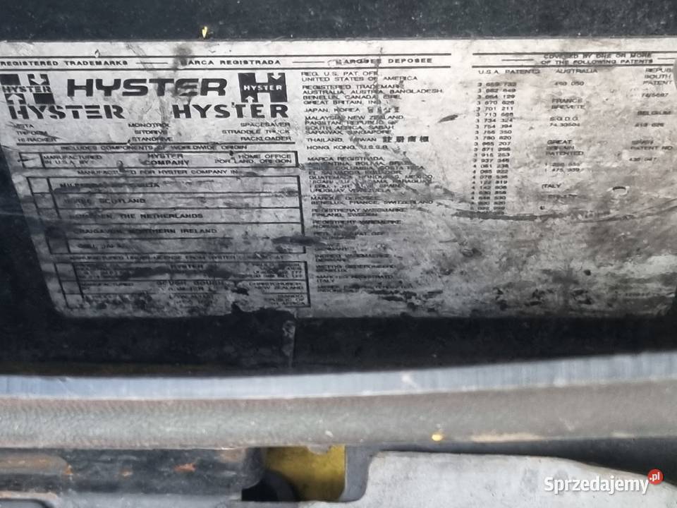 Wózek widłowy Hyster 1750 diesel maszt 4 metry diesel Wózki widłowe Suchedniów