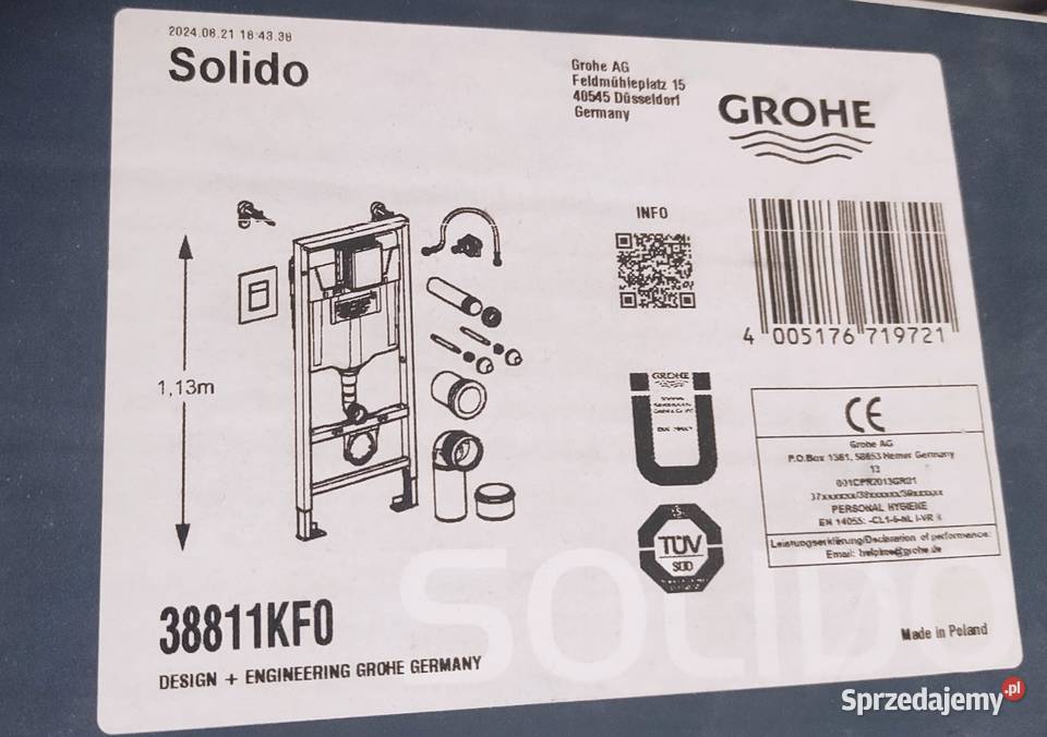 Stelaż podtynkowy do WC Solido GROHE dolnośląskie Wrocław