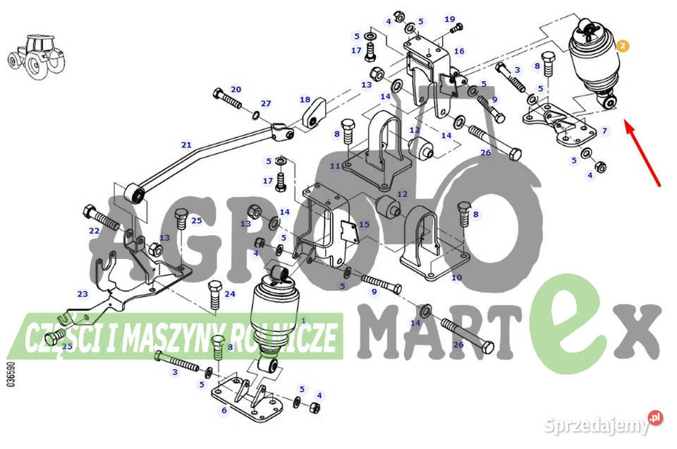 G931502200130 931502200130 AMORTYZATOR KABINY RH Pozostałe