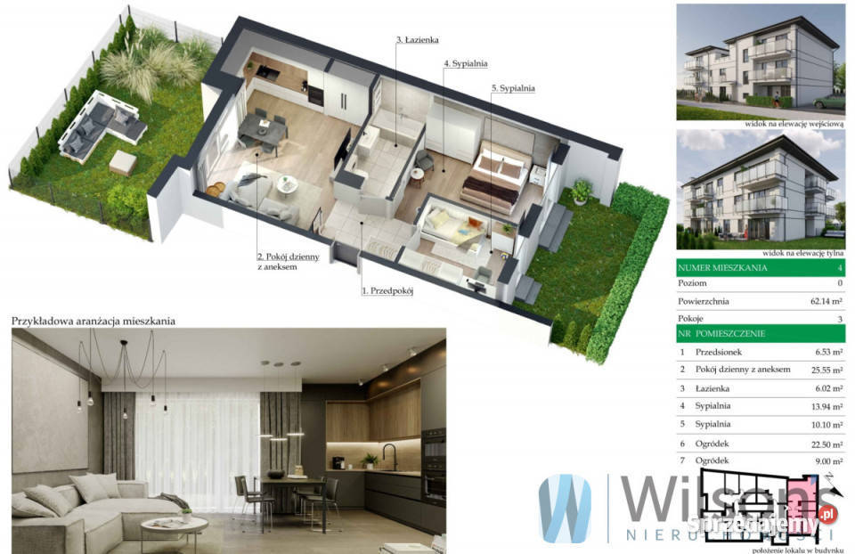 Mieszkanie na sprzedaż 6214m2 3 pokojowe Marki Sprzedaż Nieruchomości