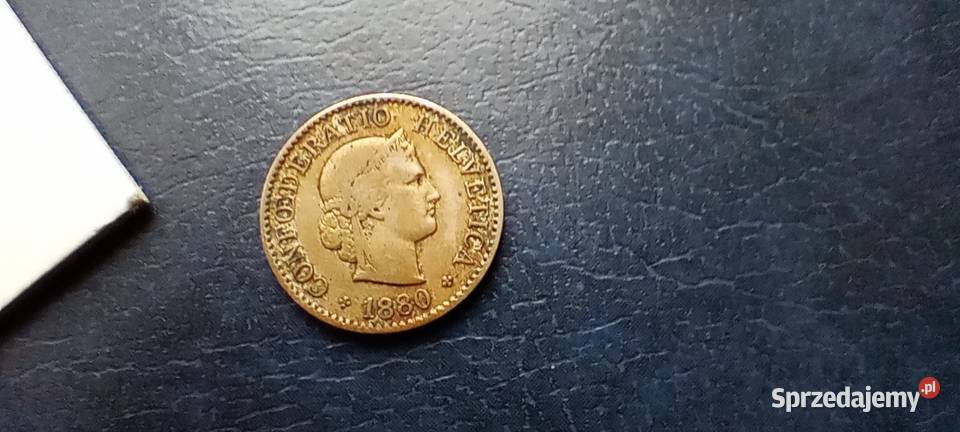 Stare monety 5 rappen 1880 Szwajcaria Lesko sprzedam