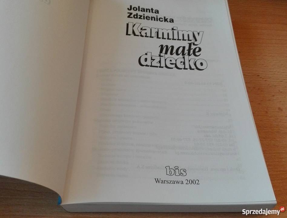 Karmimy małe dziecko Jolanta Zdzieniecka 2002 medycyna, nauki medyczne Gdańsk