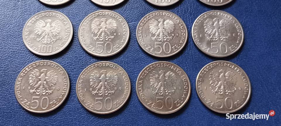 Stare monety Poczet Królów 15 sztuk 50 do 20 000 Lesko