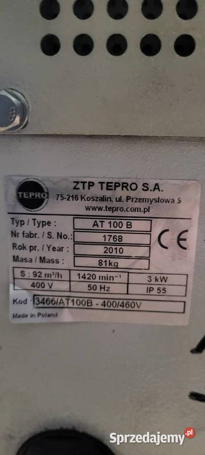 Pompa próżniowa TEPRO AT 100B Sułkowice