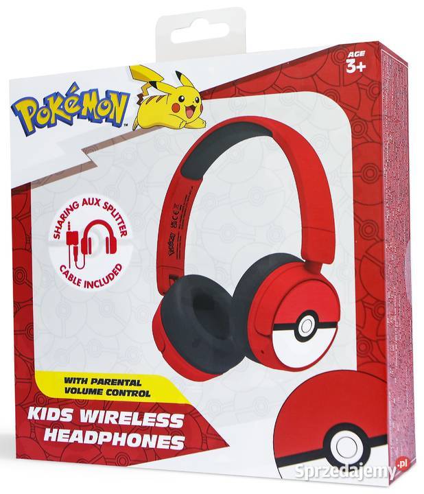 Pokemon Pokeball Słuchawki Nauszne Bezprzewodowe Mogilany