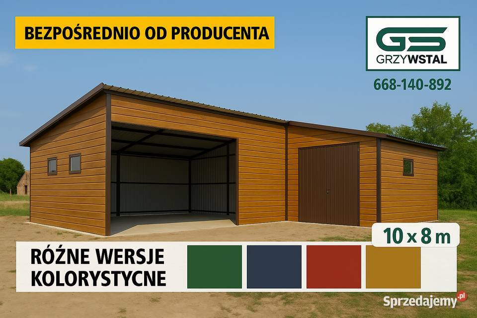 Złoty Dąb Garaż Jednospadowy 80m2 Augustów