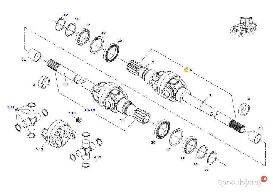 Fendt 927 930 933 936 wałek półosi prawej dł Pozostałe Jastrzębniki