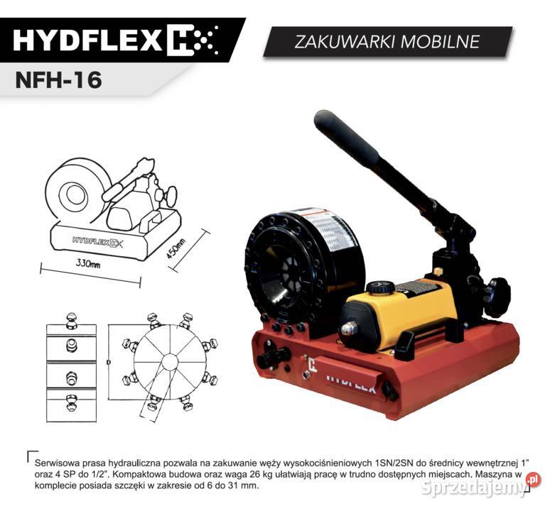 Zakuwarka Mobilna Hydflex NFH16 10 kpl szczęk Warszawa