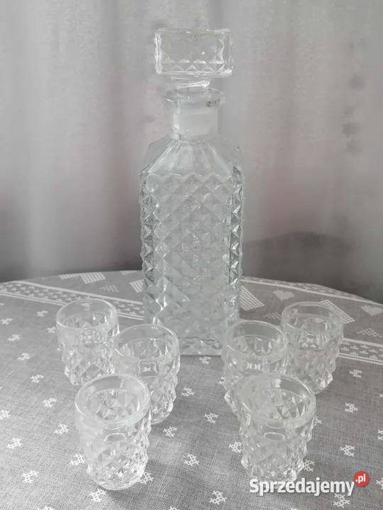 Karafka z kieliszkami PRL dolnośląskie Wałbrzych