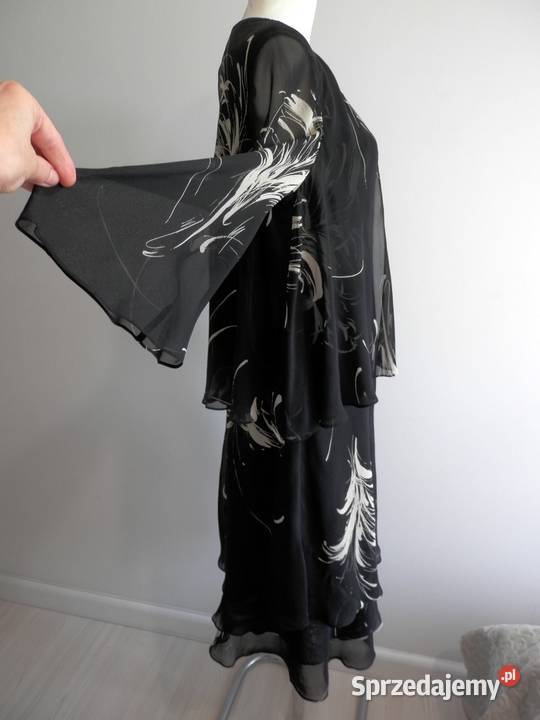 Sukienka z Narzutką Jedwabna 100 Naturalny Łomża