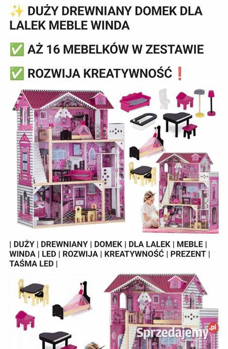 Domek lalek różowy Łomża sprzedam