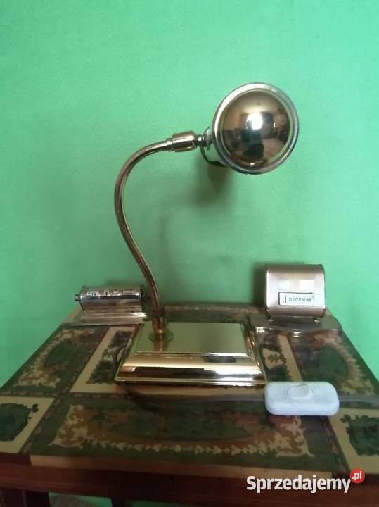 Stara mosiężna lampa gabinetowa z łat 60 tych Oświetlenie Kraków