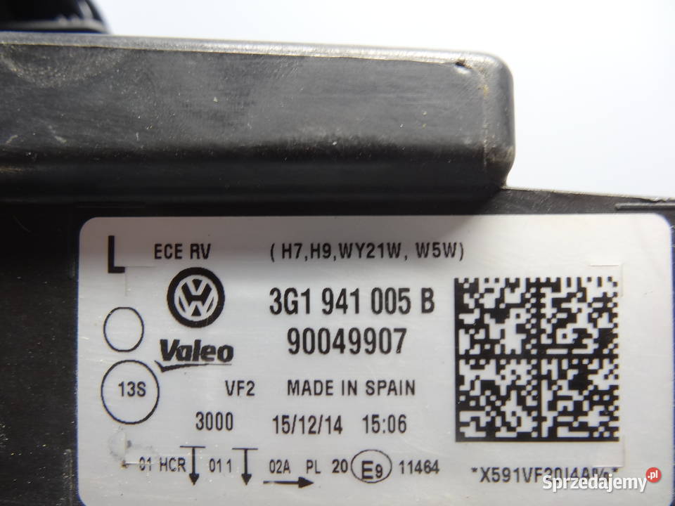 lampa przednia lewa passat b8 zwykła osobowe Niemodlin sprzedam