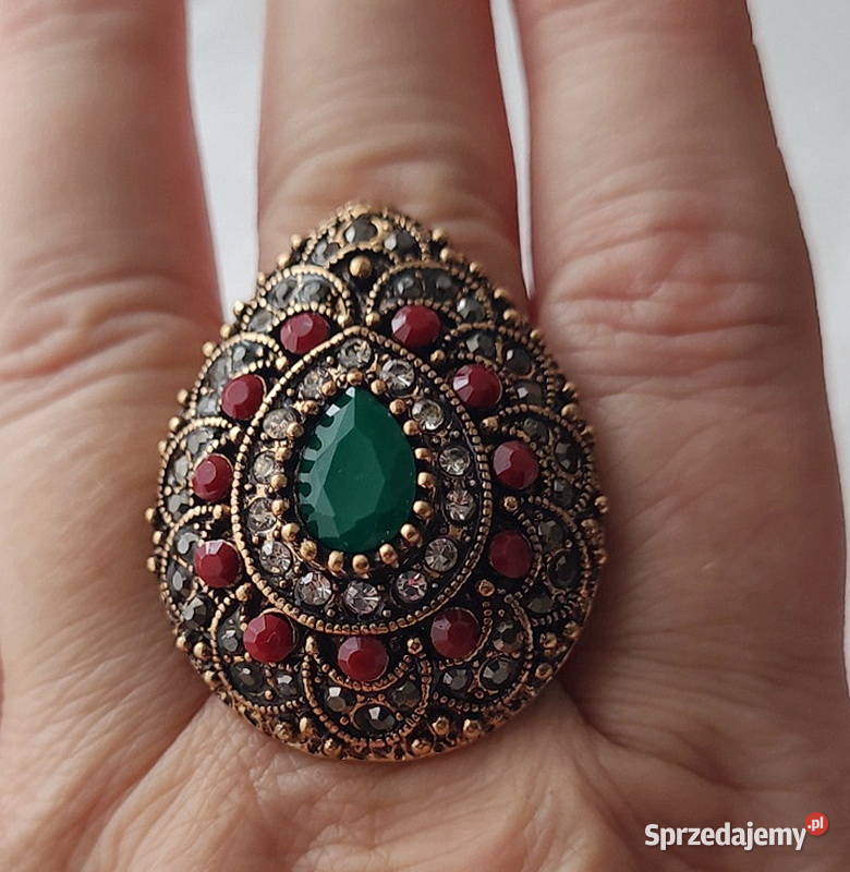 Pierścień stożkowy w kolorze złota antycznego Radom