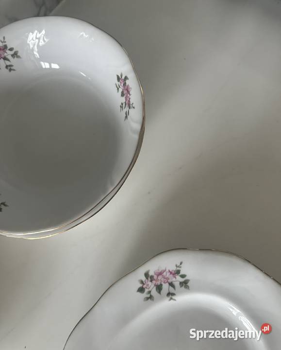 Talerze porcelanowe Lubianaz lat PRLu