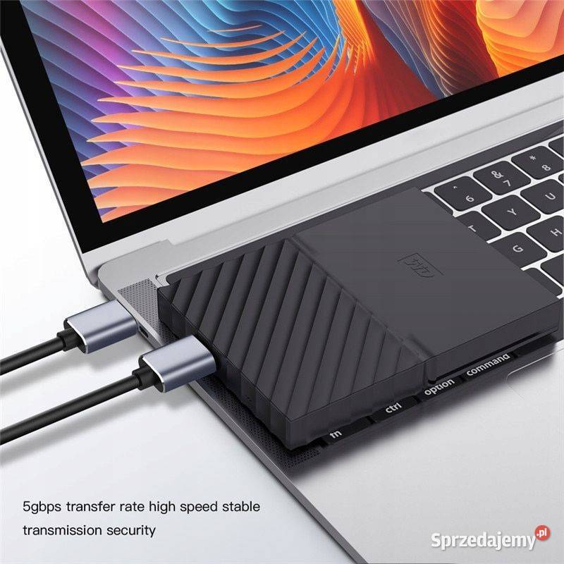 Kabel USB 30 do dysków płaski Micro B RÓŻOWY Zamość